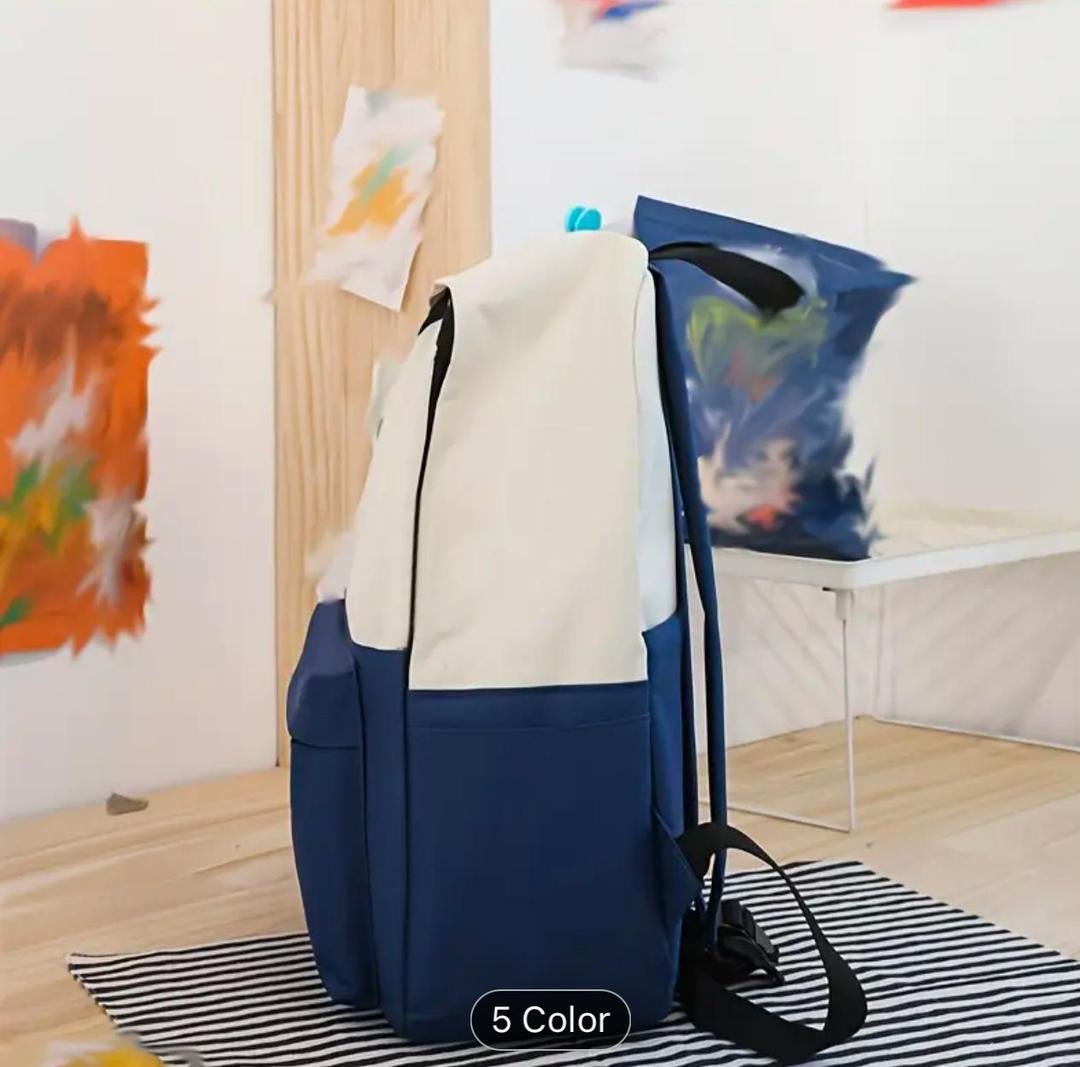Love Bagfusion Cat Print Backpack – Trendy 4-Piece Set for Girls & Women