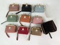 Daisy Kiss-Lock Mini Coin Purse & Card Holder – PU Leather Wristlet Wallet
