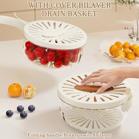 Multi-Functional Fruit & Vegetable Drain Basket