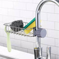 Stainless Steel Sink Faucet Organizer | Kitchen Sink Sponge Holder Rack | Kitchen Darin Rack & Soap Holder (Box Packing)