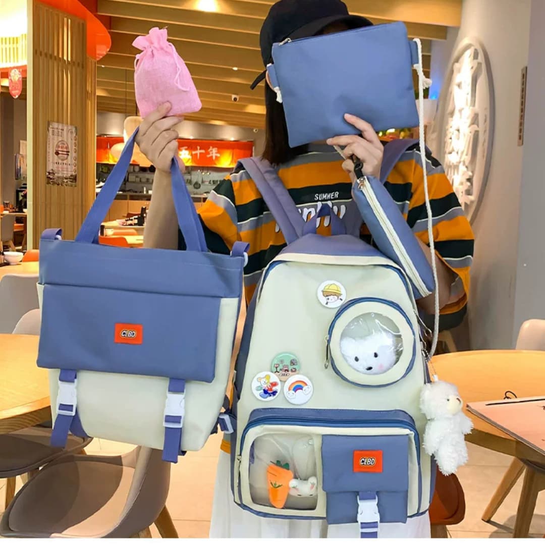Cute Multi-Functional Girls Backpack Set – Stylish Travel & School Bag