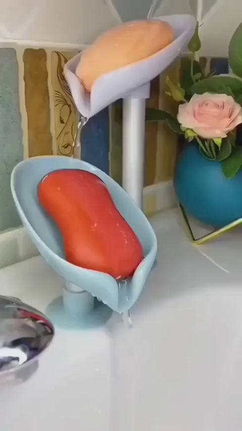 Leaf-Shape Self-Draining Soap Holder